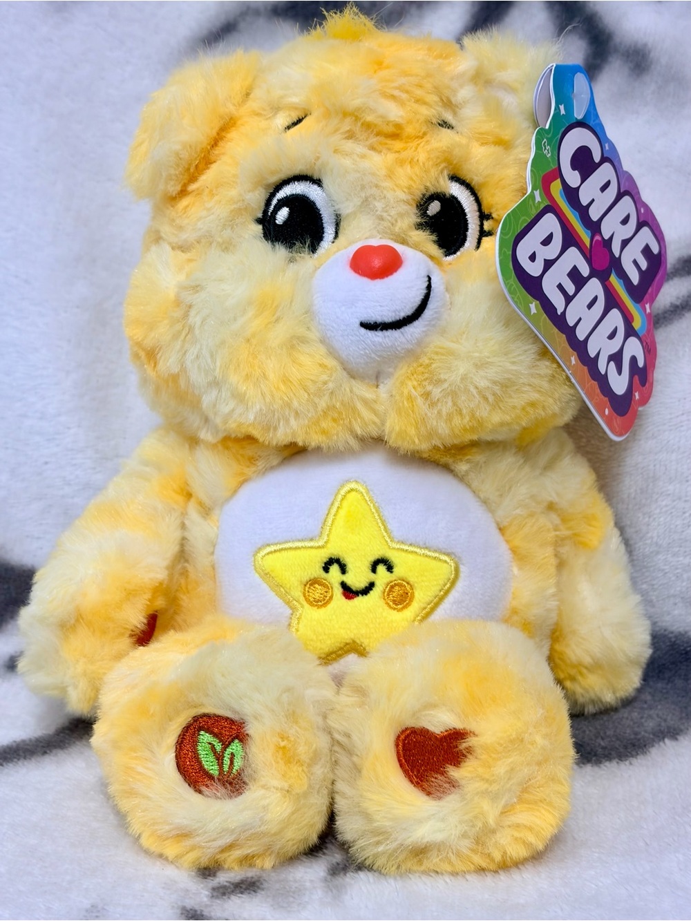Care Bears Fun Size Fuzzy (2026) Laugh A Lot Bear 9” Plush Bear/Eco-Friendly/NWT